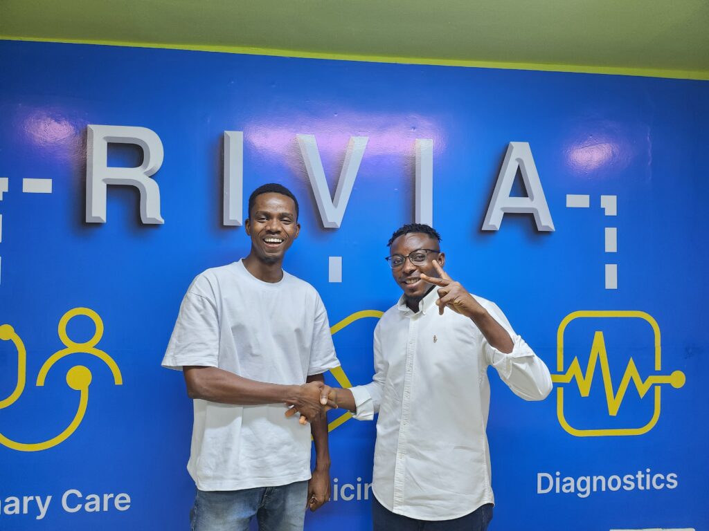 From left to right: Waffle founder Victor Nara and Rivia CEO Isidore Kpotufe,